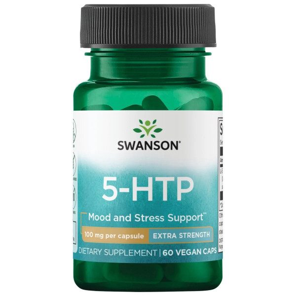 Swanson Premium Amino Acid 5-Htp - Extra Strength - 50 Milligrams 60 Capsules هیدروکسی تریپتوفان سوانسون Swanson 5-HTP